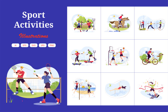 M463_Sport Activities Illustration Pack