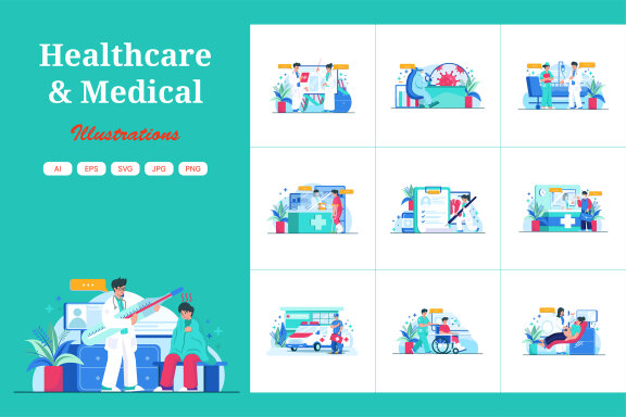 M461_Healthcare & Medical Illustrations