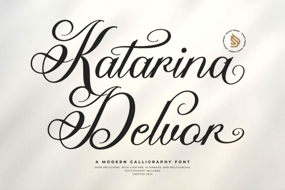 Katarina Delvor | Modern Calligraphy Font