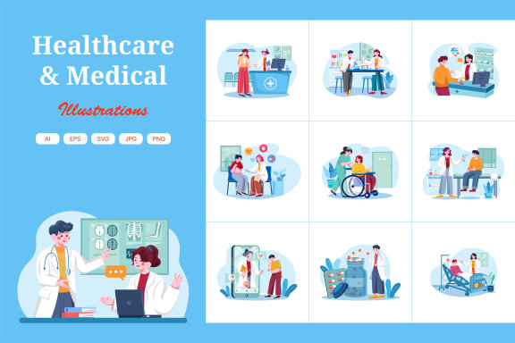 M452_Healthcare & Medical Illustrations