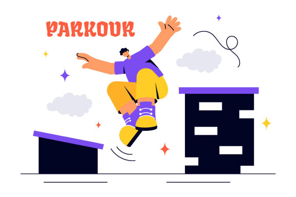 14 Parkour Sports Illustration