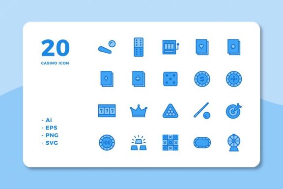 60 Casino Icons (3 Style)