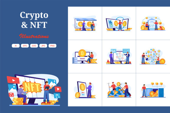 M422_Cryptocurrency & NFT Illustrations