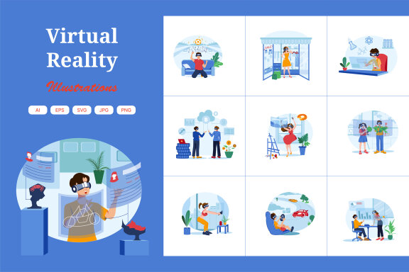 M417_Virtual Reality Illustration Pack