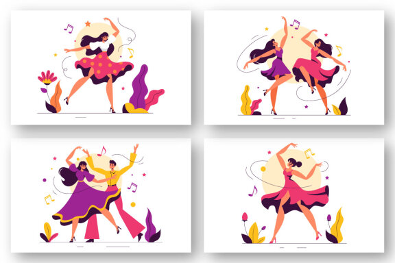 9 FREE Dancer Performing Illustrations