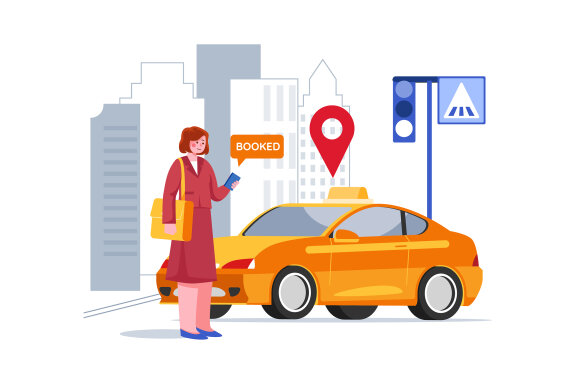 M394_Taxi Booking Illustration Pack