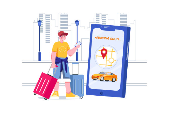 M394_Taxi Booking Illustration Pack
