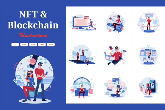 M386_NFT & Blockchain Technology Illustrations