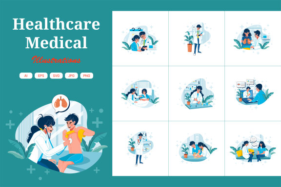 M370_Healthcare Illustration Pack