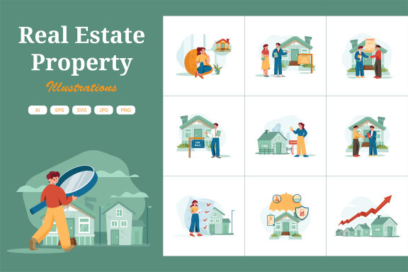 M344_Real Estate Property Illustrations