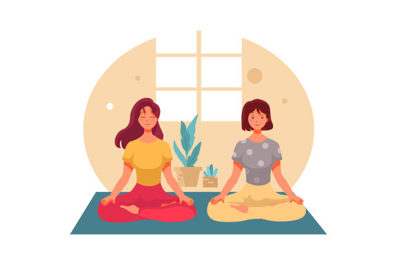 M318_ Fitness at home Illustrations