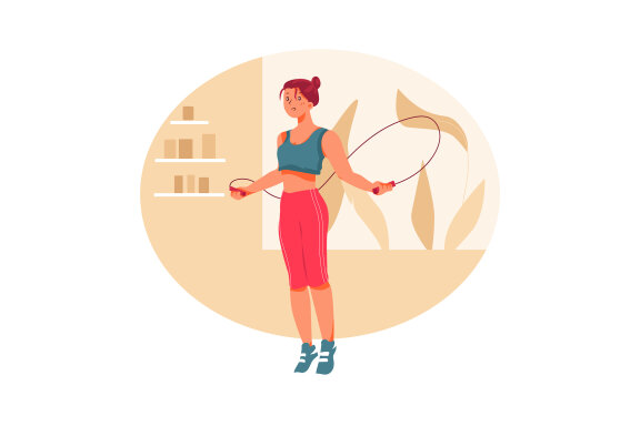 M318_ Fitness at home Illustrations