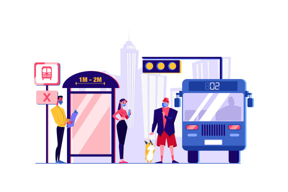 M317_ Social Distance Illustrations