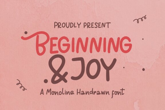 Beginning Joy | Monoline Hand Drawn