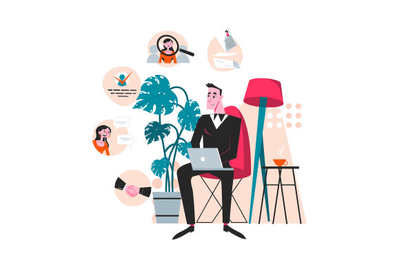 M298_Job Interview Illustrations