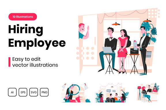 M298_Job Interview Illustrations