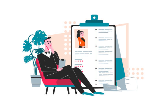 M298_Job Interview Illustrations