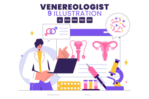 9 Venereologist Diagnostic Illustration