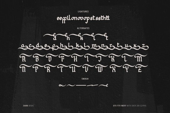 Dark Midaz | Blackletter Typeface
