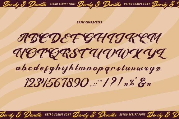 Berdy Danilla | Retro Script Font
