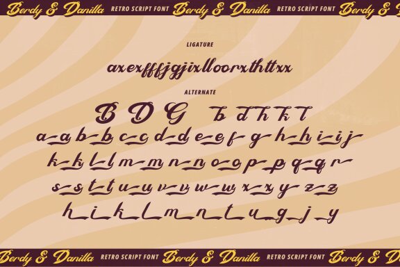 Berdy Danilla | Retro Script Font