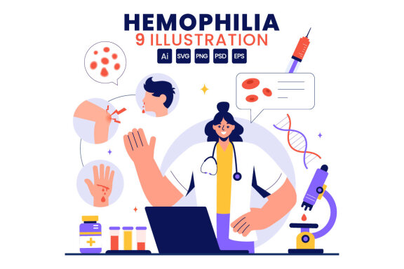 9 Hemophilia Disease Illustration 