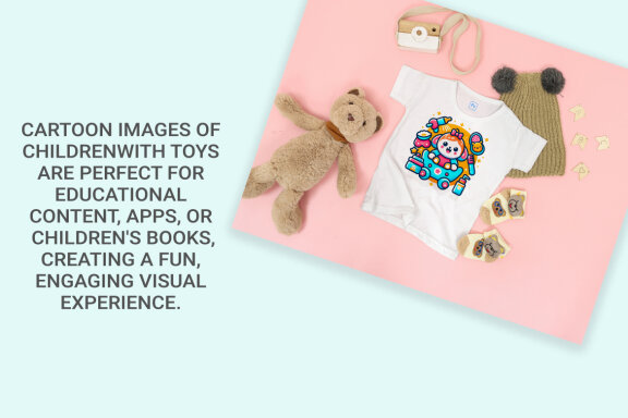 10 Beautiful Baby with Toys PNG Bundles