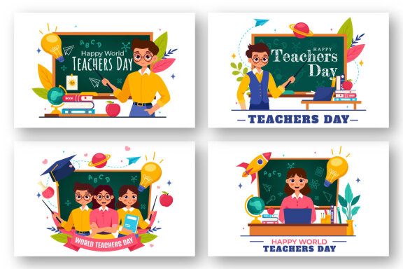 10 Happy Teacher's Day Illustration