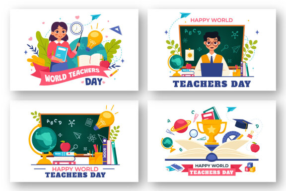 10 Happy Teacher's Day Illustration