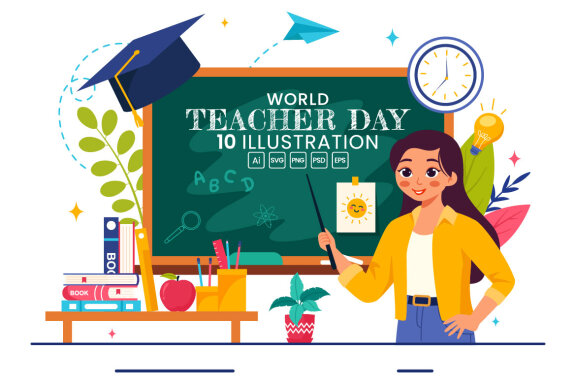 10 Happy Teacher's Day Illustration
