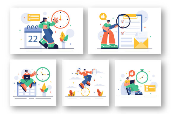 15 Time Management Planning Illustration