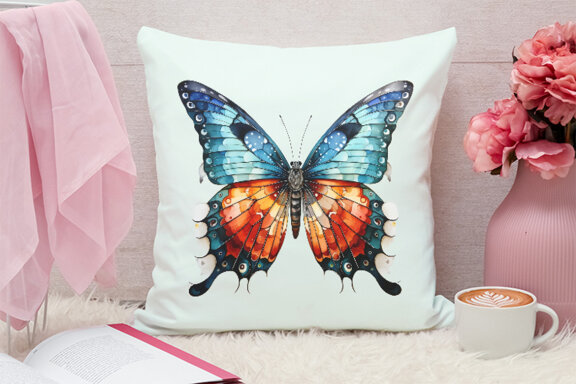 Watercolor Butterfly Clipart Sublimation PNG