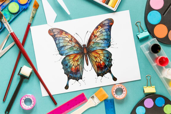 Watercolor Butterfly - FREE Sublimation PNG