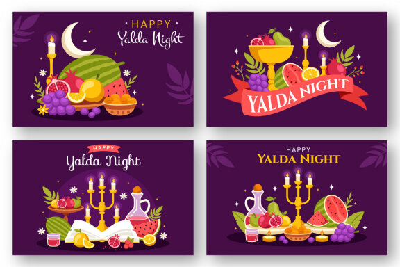 13 Happy Yalda Night Illustration