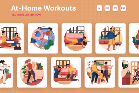 M270_At-Home Workouts Illustrations