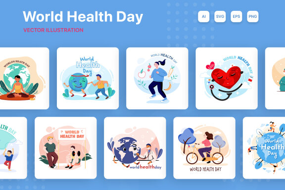 M265_ World Health Day Illustrations