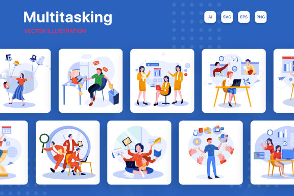M258_ Multitasking Illustrations