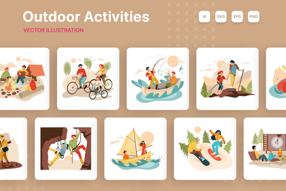 M245_Outdoor Activities Illustrations