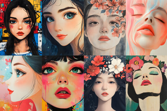 300+ AI Generated Female Face Portraits Vol 01