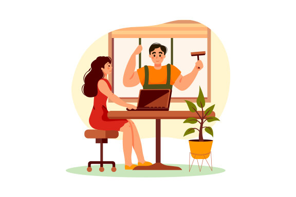 M237_ House Cleaning Illustrations