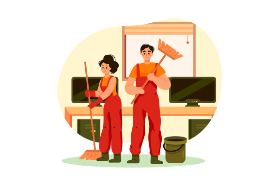 M237_ House Cleaning Illustrations