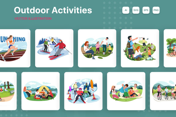 M231_ Outdoor Activities Illustrations