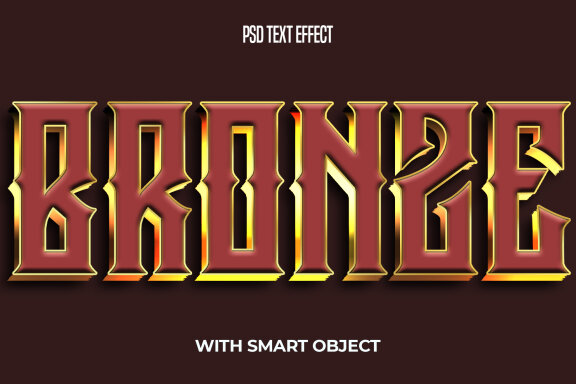 Bronze 3D Text Effext