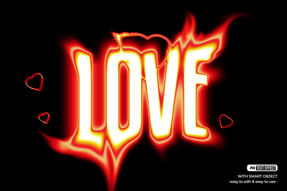 Burn Love Text Effect