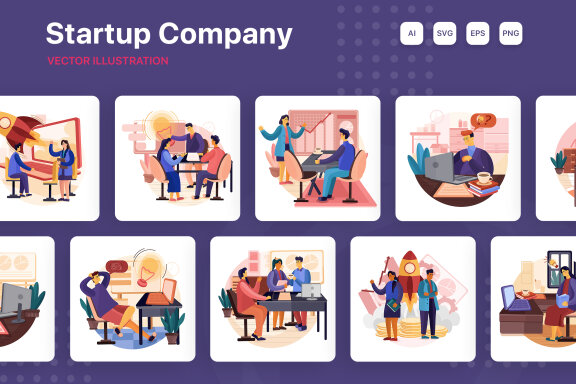 M225_ Business Startup Illustrations