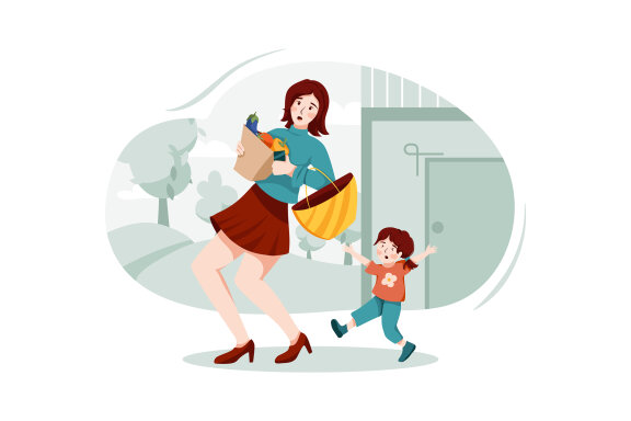 M210_Multitasking Woman Illustrations