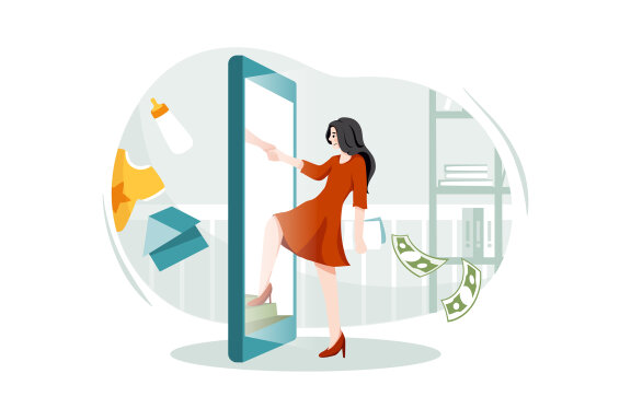M210_Multitasking Woman Illustrations