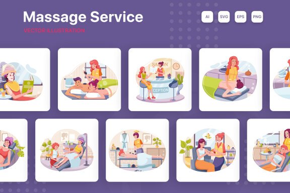 M202_Massage Service Illustrations