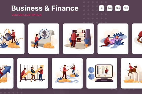 M192_Business Scene Illustrations