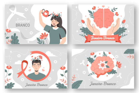 13 Janeiro Branco Illustration